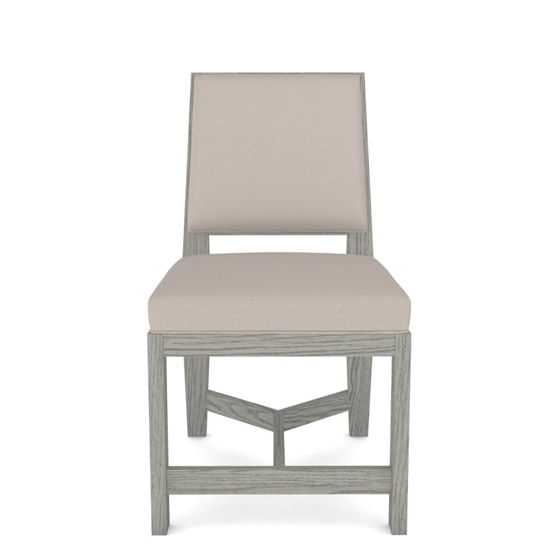 Thom Filicia Home Upholstered Back Side Chair, Nadia Steam, Dove Gray