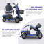 S500-Bleu Scooter de mobilité robuste