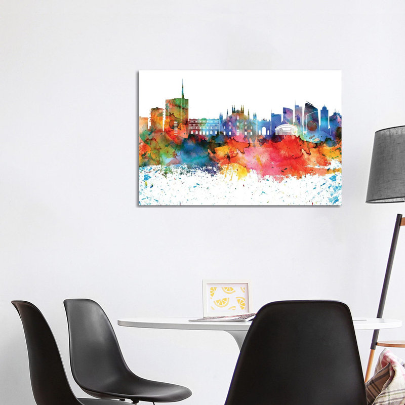 Milan Skyline by WallDecorAddict - Wrapped Canvas Gallery-Wrapped Canvas Giclée, 101.6 cm H x 66.04 cm W x 1.91 cm D