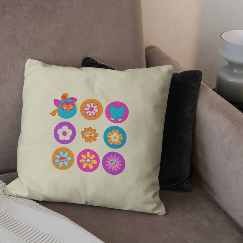 Coussin décoratif floral Hasby Furby 18 x 18 pouces