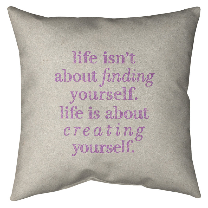 Coussin de sol, 28 po x 28 po, Blanc / violet