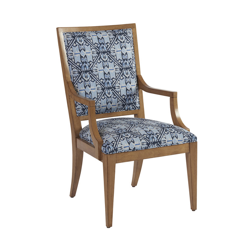 Newport 19'' H Upholstered Armchair, Cotton Blue, Sandstone