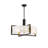  5-Light Pendant In Matte Black With Warm Brass Accents