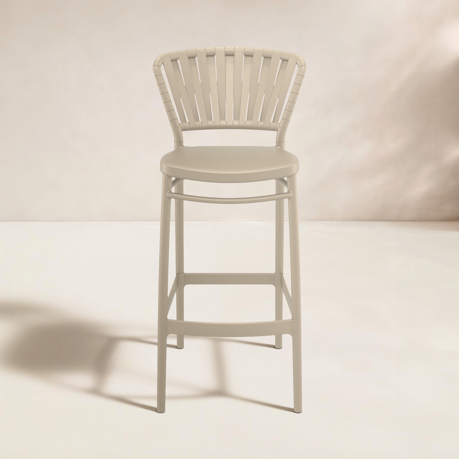 Newport Patio Bar Stool, Taupe, 29.5"