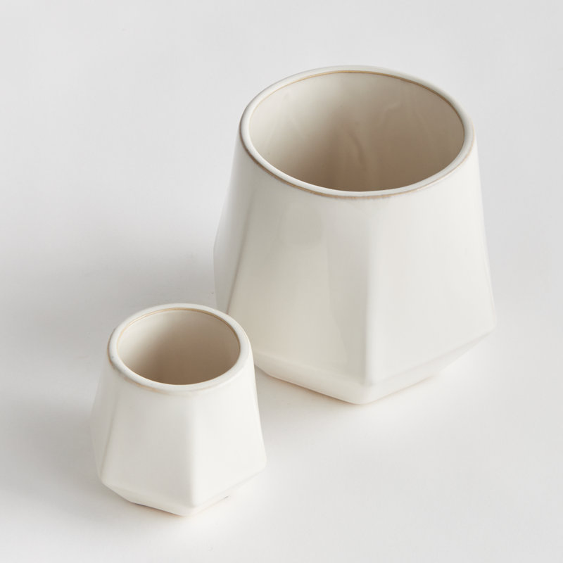 POTS APEX, ENSEMBLE DE 2, Blanc