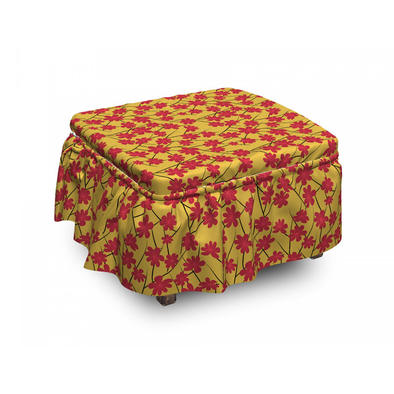 Housse pour repose-pieds en fleur japonaise sakura