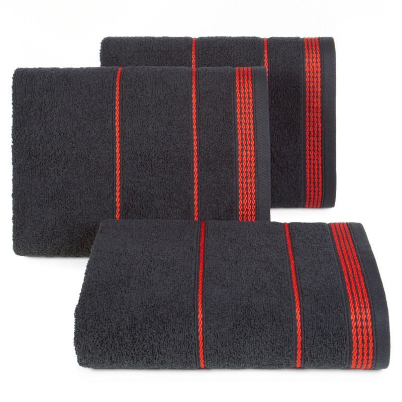 Homeira Jacquard Hand Towel, Black