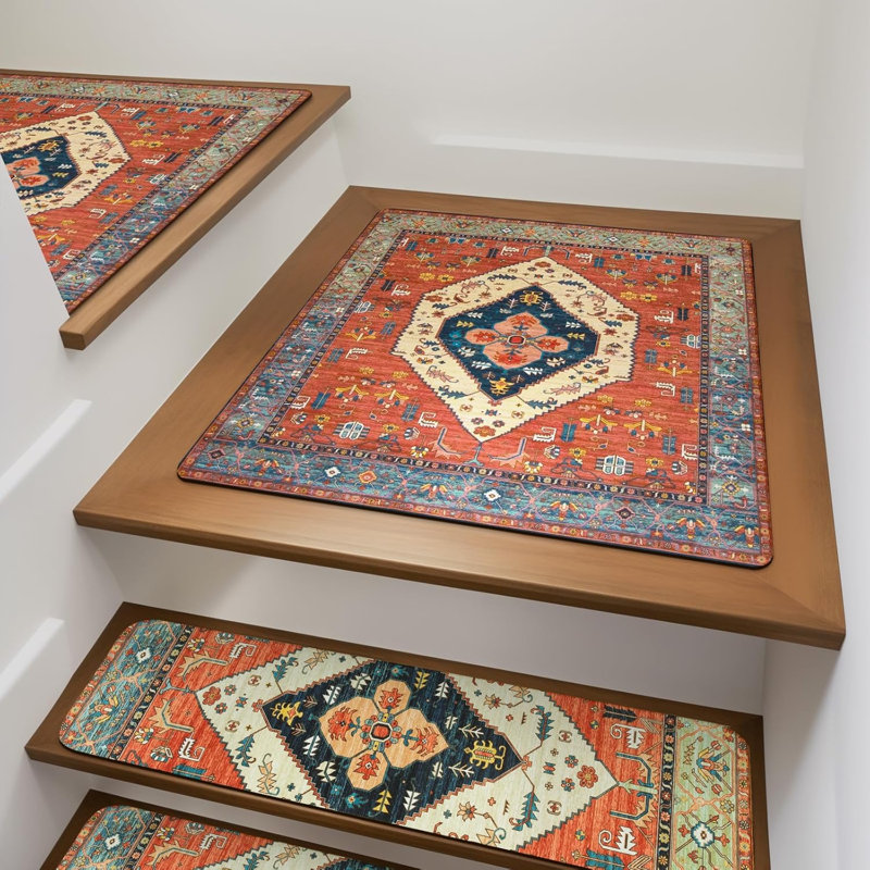 Tapis d'escalier antidérapant carré en caoutchouc