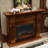 Walnut Solid Wood Electric Fireplace