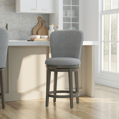 Auman Wood Counter Height Swivel Stool