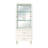 London Place Display Cabinet with LED Lighting - Creamy Pearl