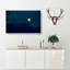 Yellow Moon Over The Mountain - Wrapped Canvas-55320284