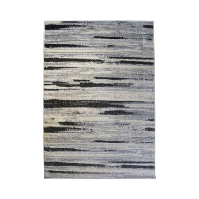 Deneco Grey Watercolour Rug