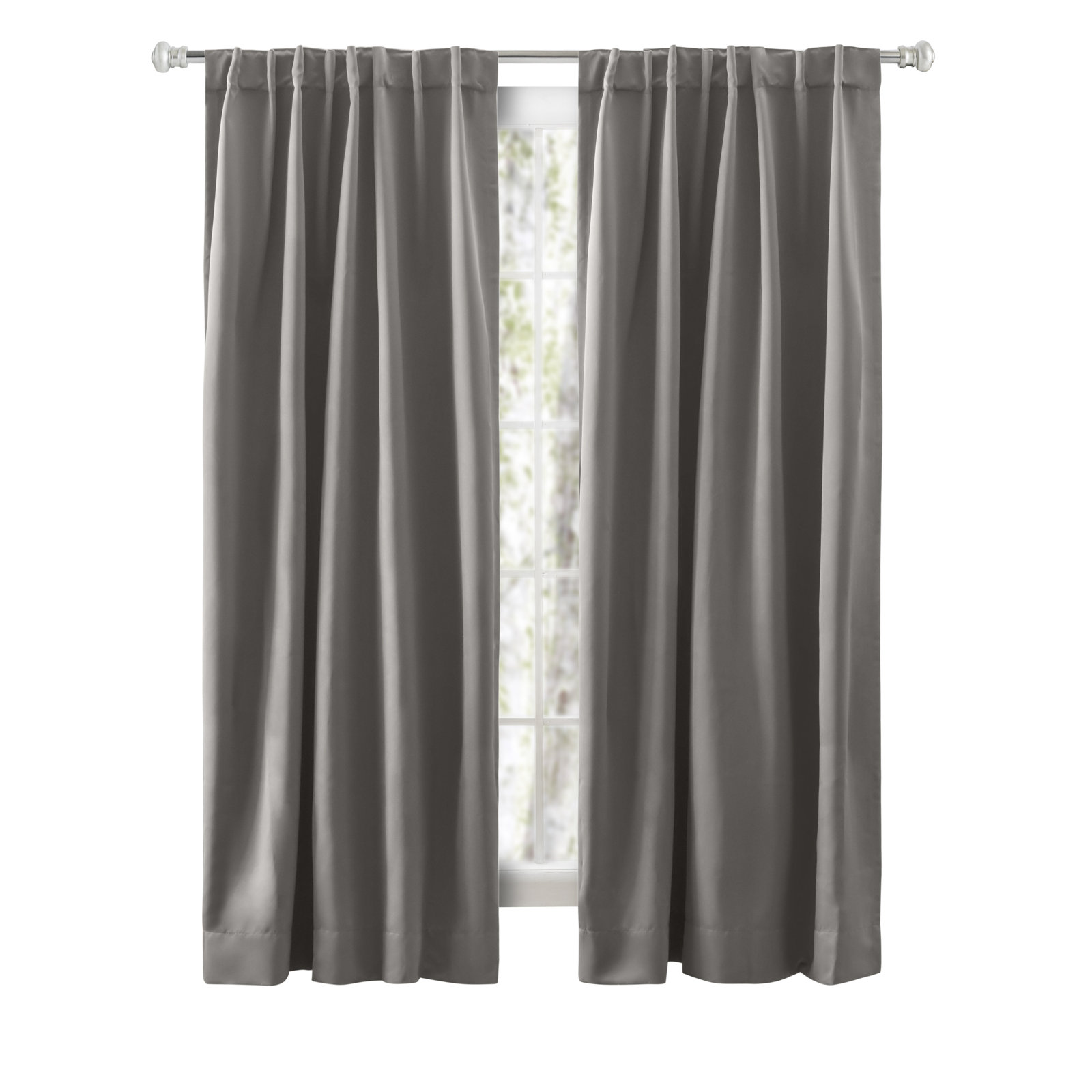 Ardelle Blackout Thermal Rod Pocket Panel, 56" W x 63" L, Gray