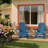 Outdoor Adirondack Rocking Chair With Retractable Ottoman HIPS All Weather Oversized Plastic Patio Rocker Chair-12950019