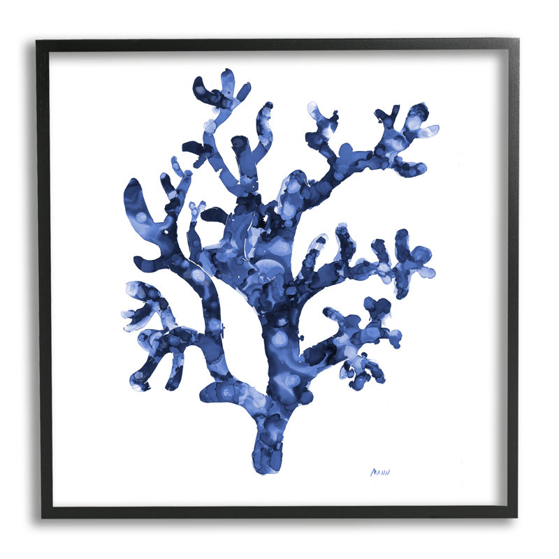 Océan, corail, plante, mer, Giclée encadrée noir minuit, H 12 po x l 12 po x P 1,5 po