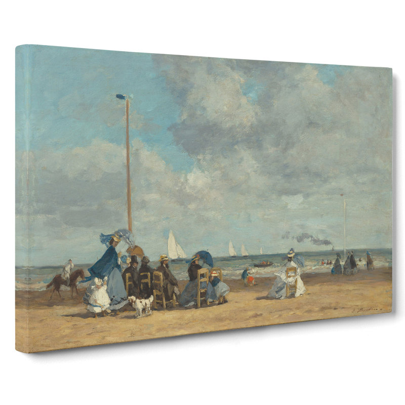 Beach At Trouville Vol.1 by Eugene Boudin - Wrapped Canvas, 40cm H x 60cm W x 3cm D