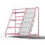 80cm H x 90cm W Metal Bookcase-1249504150