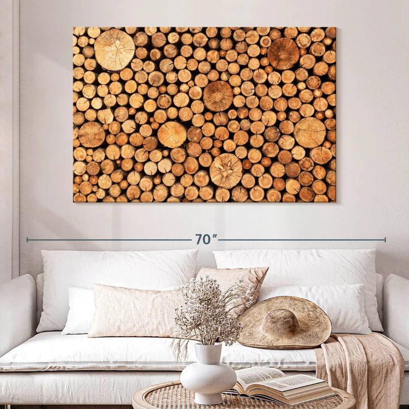 Avery Stacked Logs, 34" H x 51" W