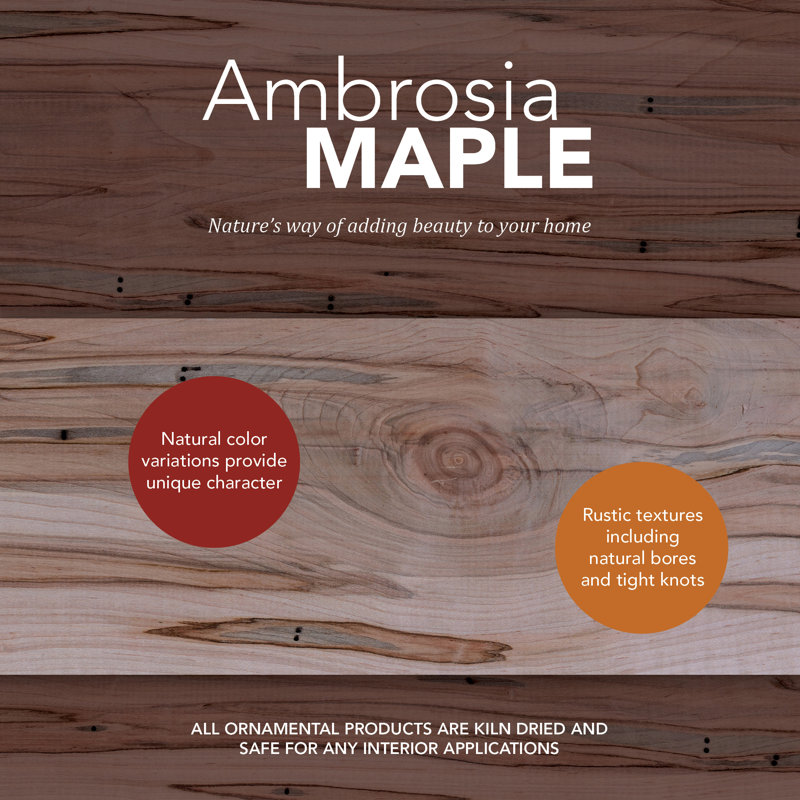 8-Foot Unfinished Ambrosia Maple Wood Board