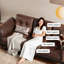 Causeuse-coussin standard en cuir véritable brun