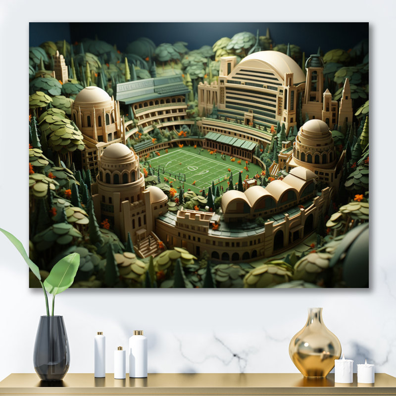 Koldo Stadiums, champ de gloire sur toile, H 12 po x l 20 po x P 1 po, Toile tendue