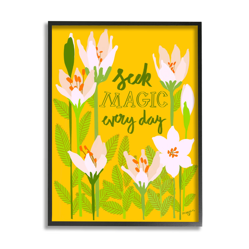«Seek Magic Every Day» par Pragya Kothari, H 30 po x l 24 po x P 1,5 po