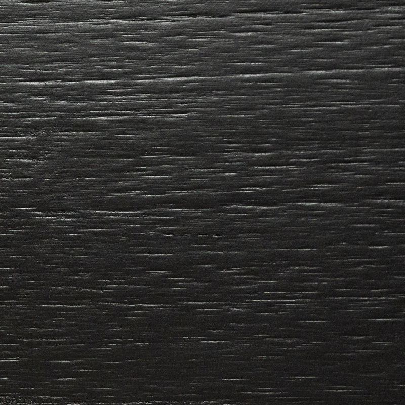 Lit plateforme en bois massif Amaryn, Simple, Noir