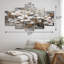 Ensemble de 5 décorations murales White Grey Cherry Blossum Harmony I 