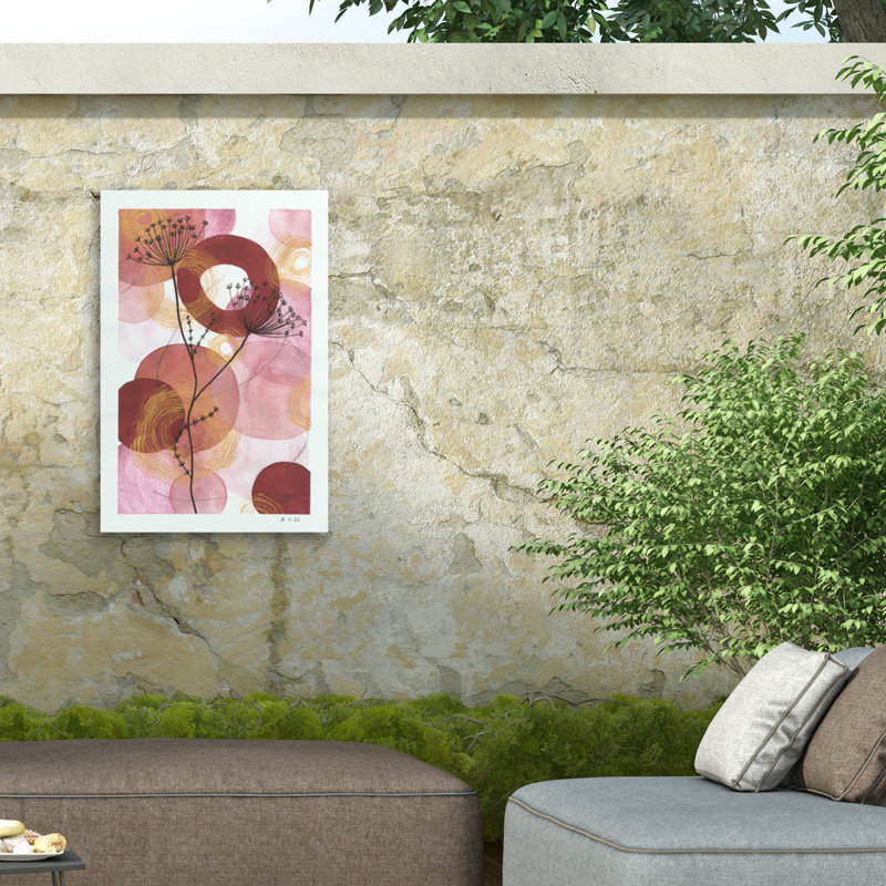 Toile d'extérieur naturellement rose Jocelyn Benford, H 12 po x l 19 po