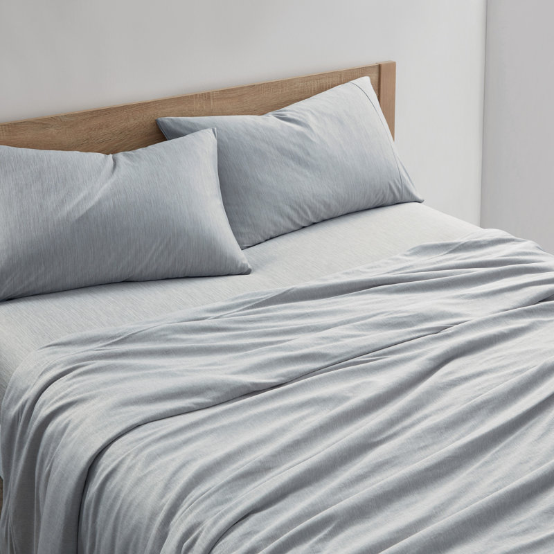 Gray Full Size Polyester Cooling Sheet Set