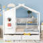 Lit simple en bois avec 2 tiroirs, lit pour enfant avec tablette de rangement-339245062