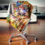 Tigre sur un motif de briques abstraites - coussin imprimé abstrait-29516087-29516090