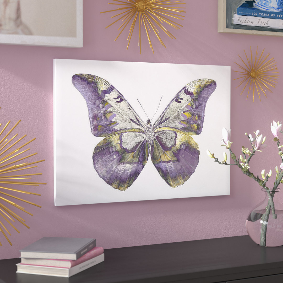 " Butterfly In Teal And Blue " by Julia Bosco East Urban Home 