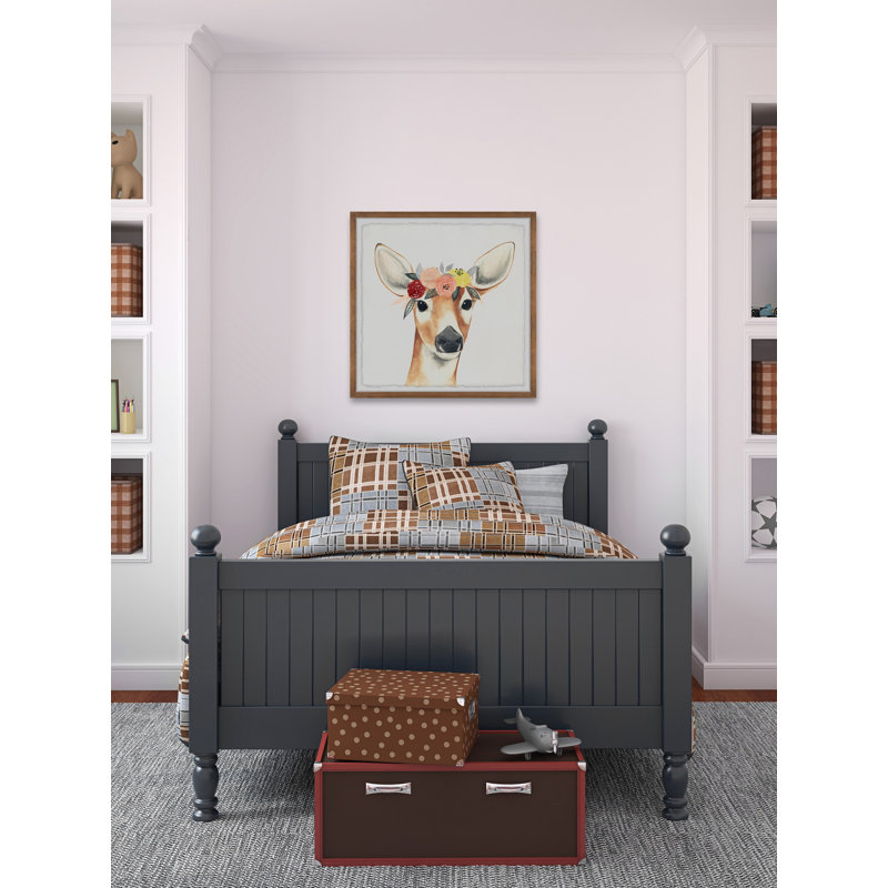 Dahlquist «Flower Crowned Deer», reproduction encadrée, H 12 po x l 12 po x P 1,5 po
