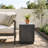 Novato 18" H Cement Square Patio Table, Charcoal Gray Outdoor Side Table