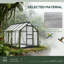 Serre d'extérieur en aluminium et polycarbonate gris 6,2 pi x 8,3 pi x 6,6 pi