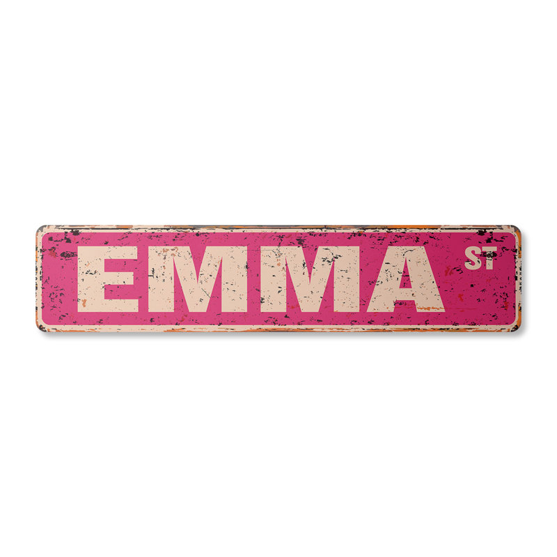 Plaque de rue Emma