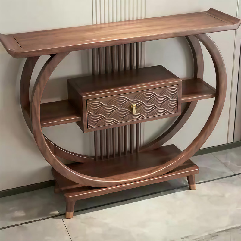 Nouveau comptoir d'entrée de style chinois, H 35,43 po x l 47,24 po x P 15,75 po