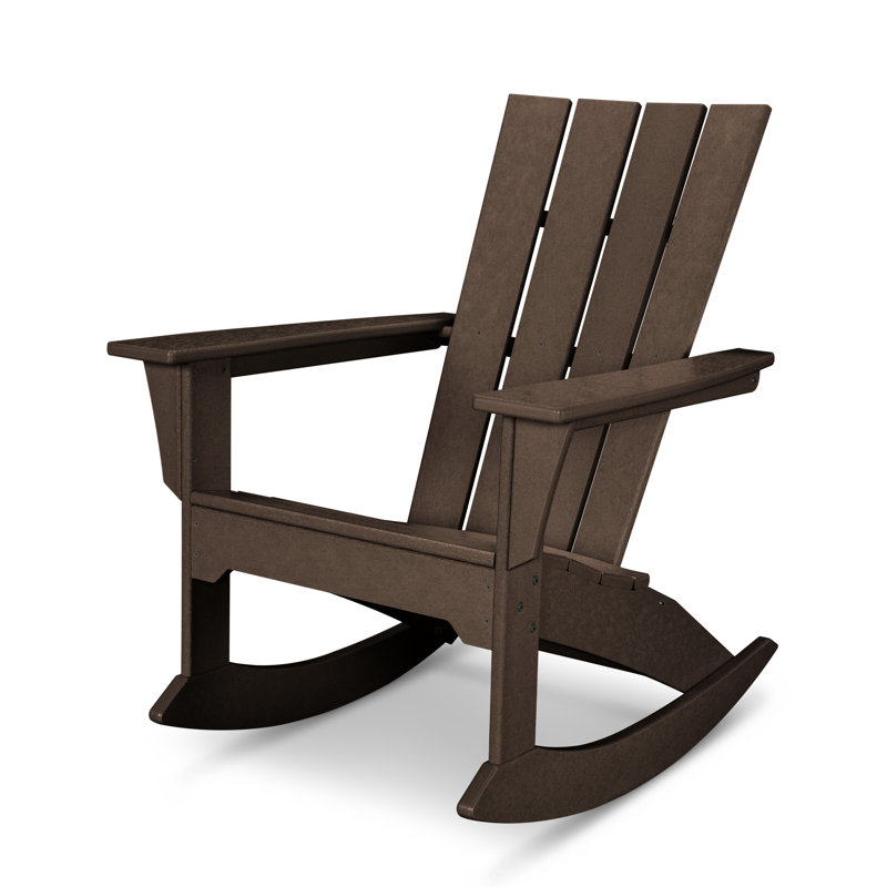 Chaise berçante POLYWOOD Quattro Adirondack, Acajou