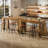63" Rustic Counter Height Bar Table with 4-Leg Base for Kitchen & Home Bar-1043002041