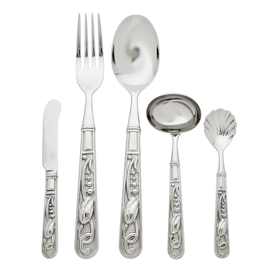Primavera 5 Piece Stainless Steel Hostess Set Ricci Argentieri