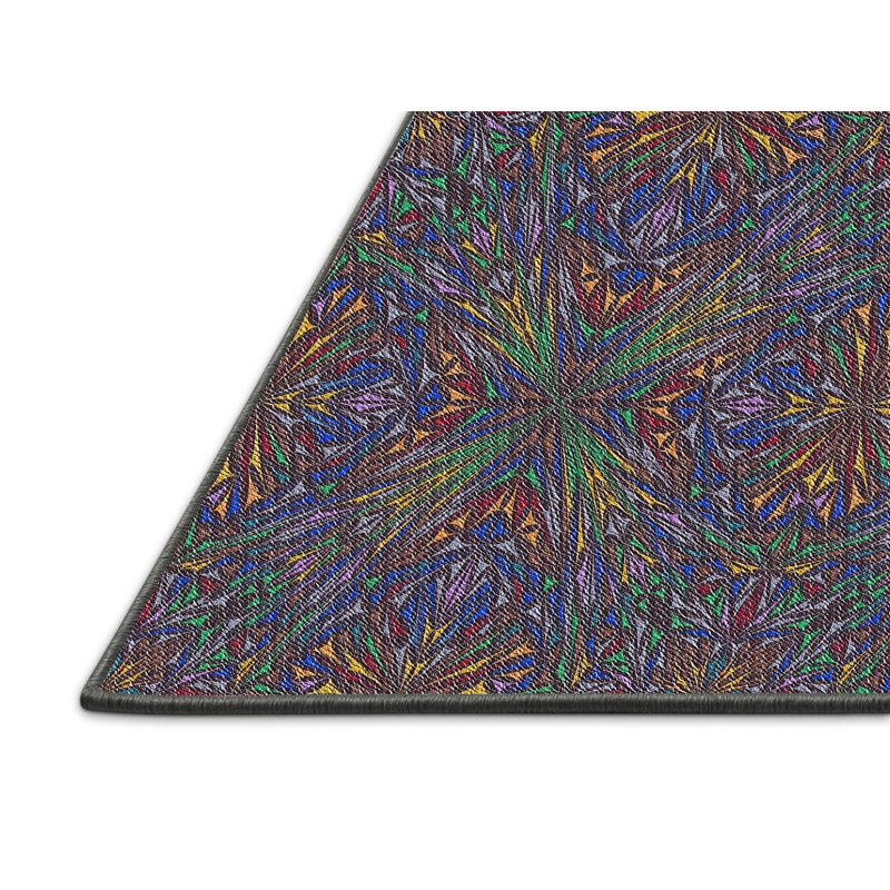 Tapis à motif bleu / vert mer, Tapis de couloir 2 pi x 5 pi
