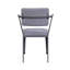 Chaise de salle à manger à dossier haut en tissu gris anthracite Cargo