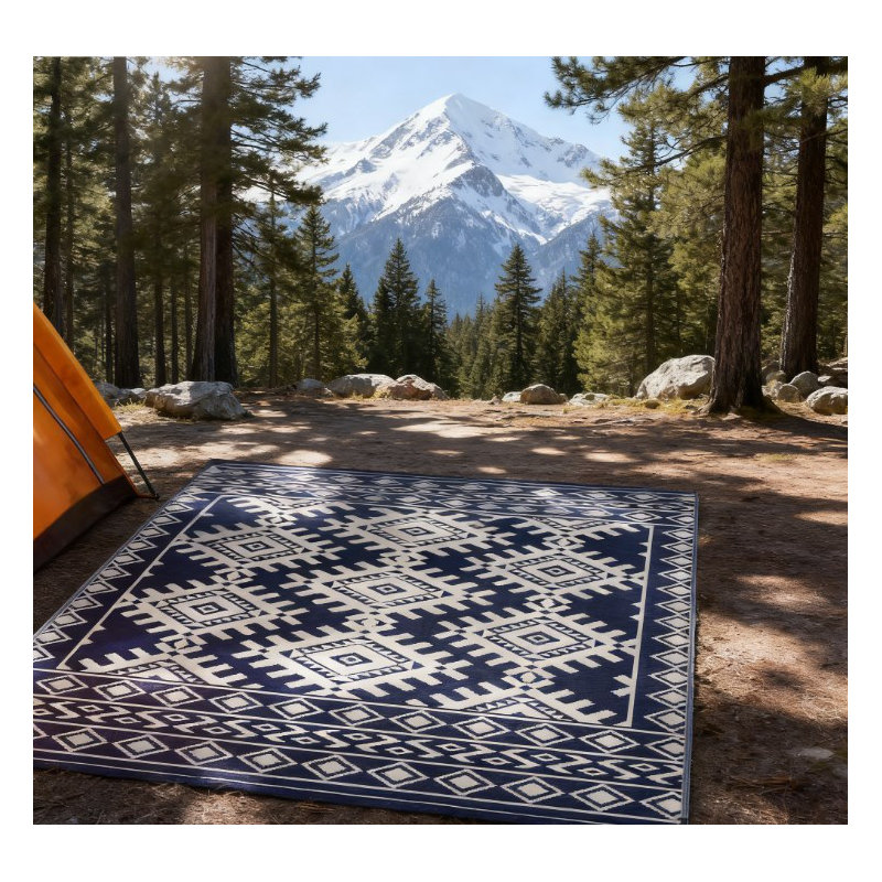 Tapis d'extérieur réversible, tapis de camping portable