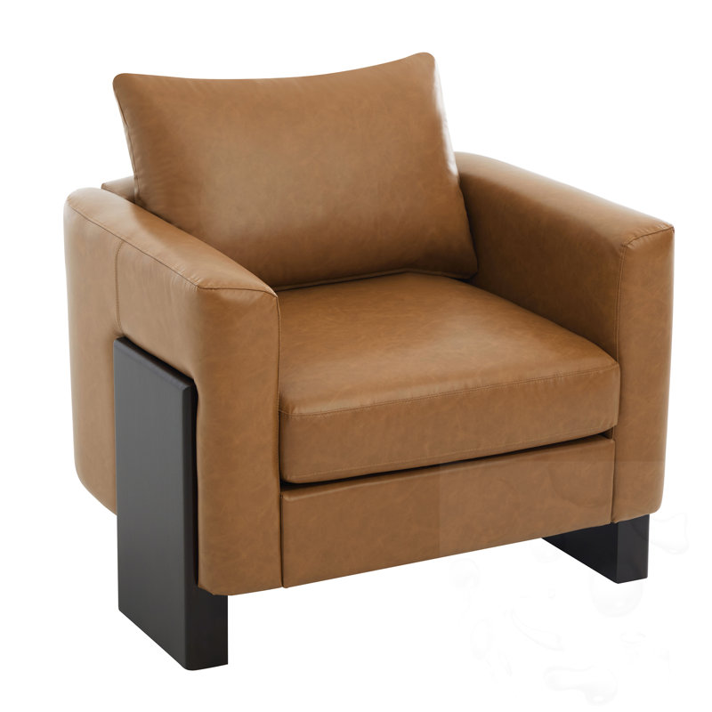 Chaise d'appoint en bois avec coussin amovible