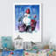 Décoration de Noël de bonhomme de neige jouant du tambour - Décoration murale traditionnelle sur toile-1890065067-1890065066