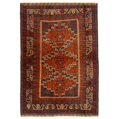 Teimani Orange Rug 4'0" x 5'10"