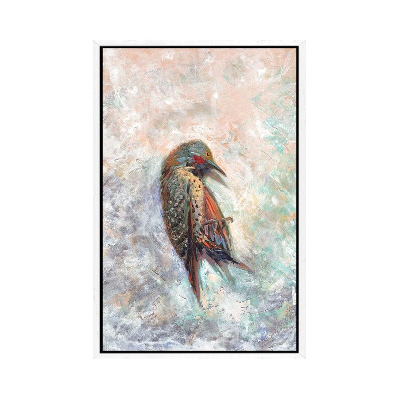 Flicker N Light by Iris Scott - Floater Frame Rectangle Painting on Canvas, 152.5 cm H x 101.5 cm W, White Floater Framed
