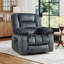 Fauteuil inclinable ergonomique 37,8 po avec massage chauffant et appui-tête réglable et rangement pour les bras-1220286383